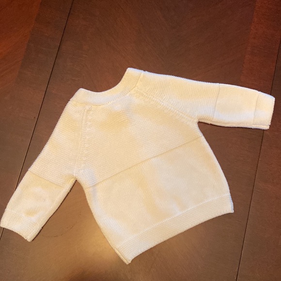 NWOT baby cardigan, Hanna Andersson white sz 6-12 months - Picture 2 of 3